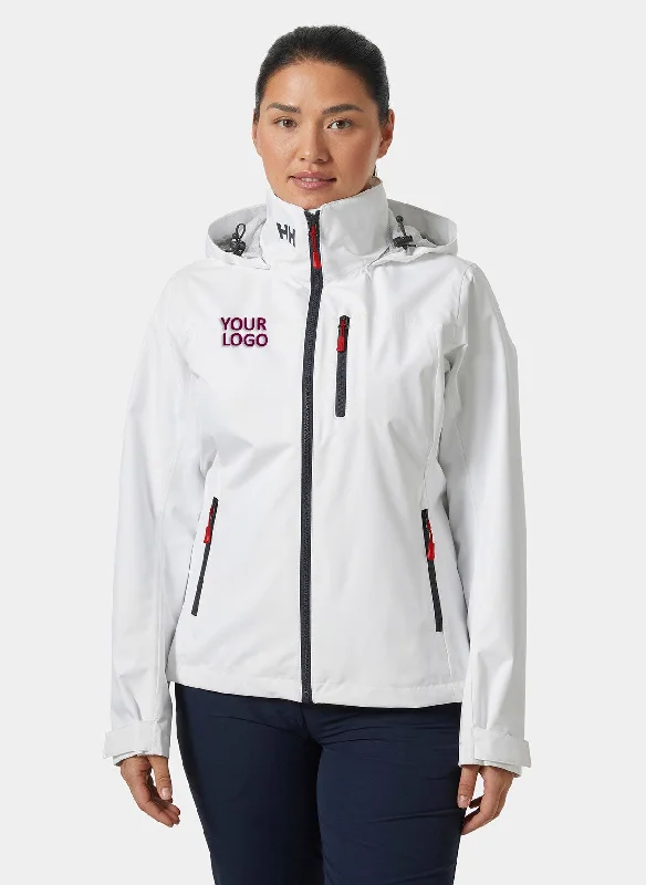 Helly Hansen Women's Hooded Custom Crew Jackets, White Notch Collar Peter Pan Collar Cowl Neck Helly Hansen Women's Hooded Custom Crew Jackets, White Notch Collar Peter Pan Collar Cowl Neck