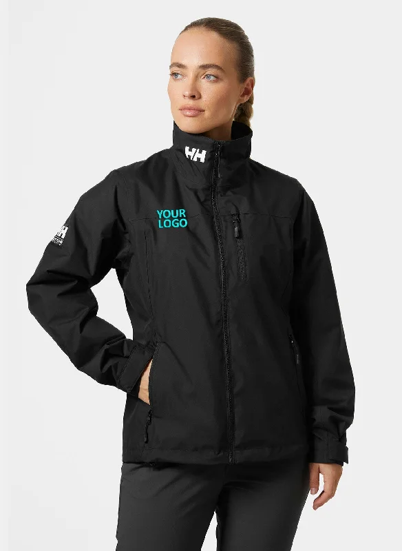 Helly Hansen Women's Midlayer Custom Crew Jackets, Black Front Pockets Side Pockets Patch Pockets Helly Hansen Women's Midlayer Custom Crew Jackets, Black Front Pockets Side Pockets Patch Pockets