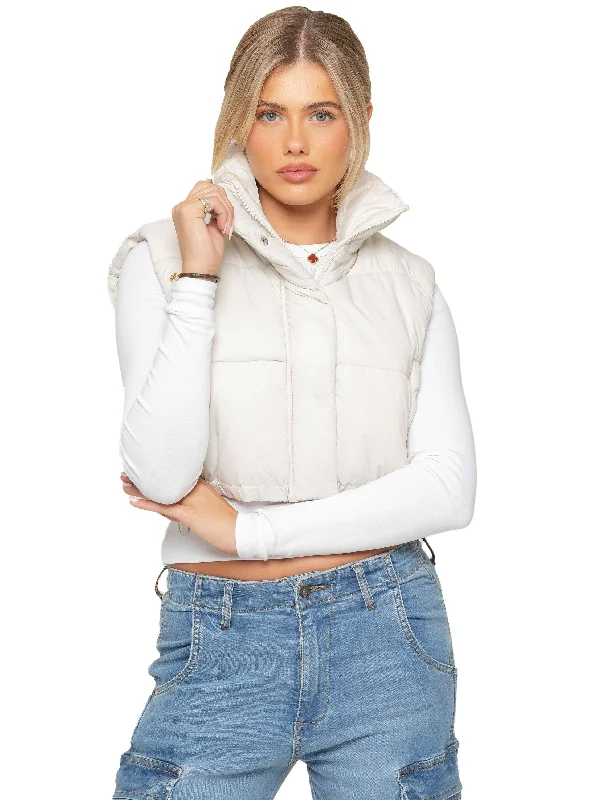 Enzo | Womens Puffer Gilet Jacket Oversized Jacket Tailored Jacket Straight Jacket