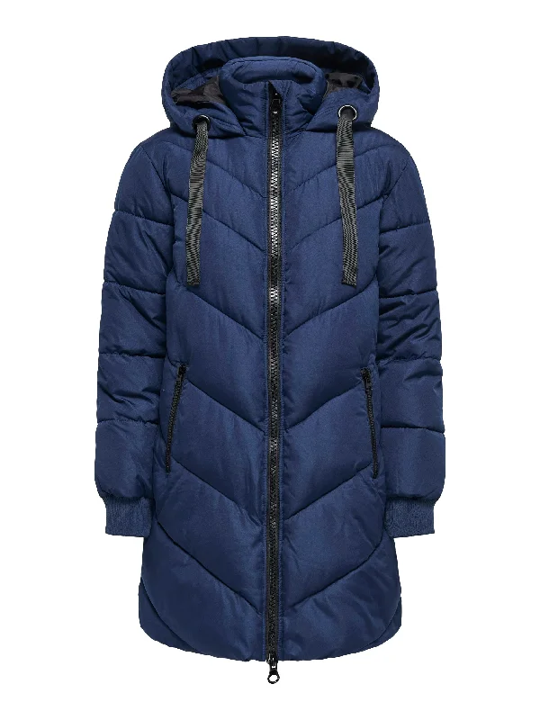 JDY Ladies Skylar Padded Hooded Jacket-NAUTICAL BLU Knit Jacket Woven Jacket Fleece Jacket JDY Ladies Skylar Padded Hooded Jacket-NAUTICAL BLU Knit Jacket Woven Jacket Fleece Jacket
