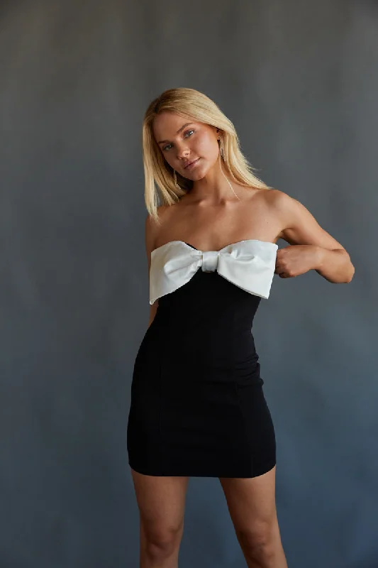 Kylie Bow Mini Dress Stylish Summer Mini Dress