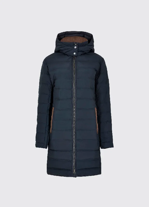 Ballybrophy Quilted Jacket - Navy Knit Fabric Woven Fabric Fleece Fabric