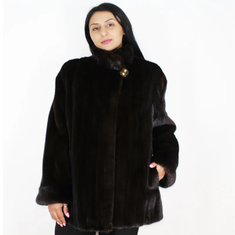 NI Black mink jacket Quilted Jacket Puffer Jacket Insulated Jacket