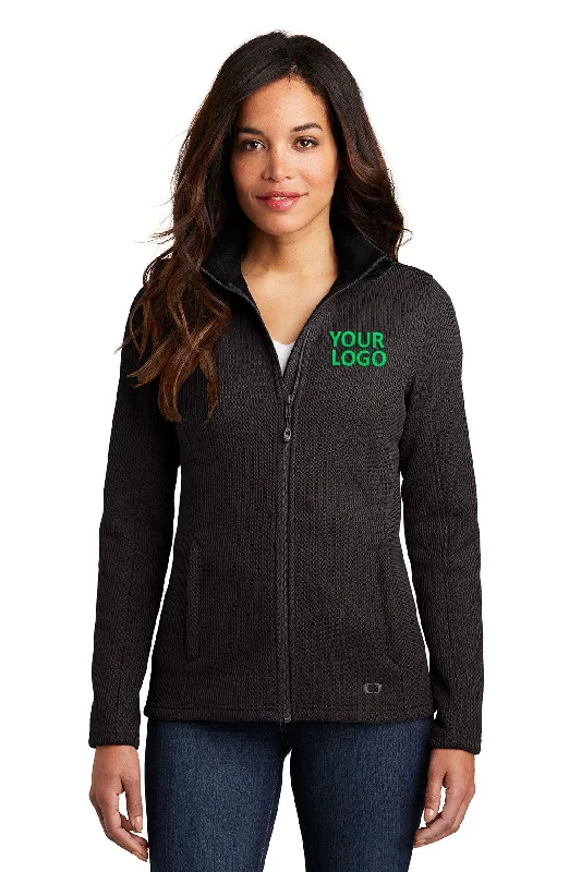 OGIO Ladies Grit Customized Fleece Jackets, Blacktop Tiered Jacket Buttoned Jacket Zippered Jacket OGIO Ladies Grit Customized Fleece Jackets, Blacktop Tiered Jacket Buttoned Jacket Zippered Jacket