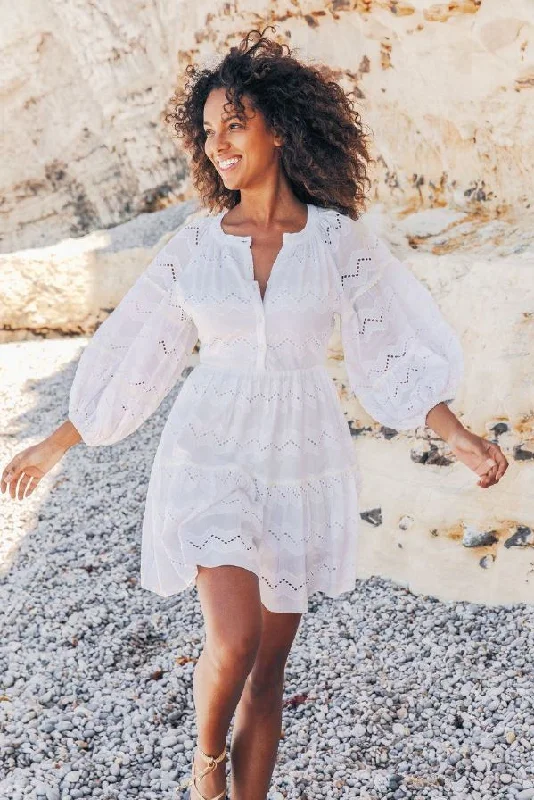 Rikrak Mini Dress White Elegant Satin Mini Dress