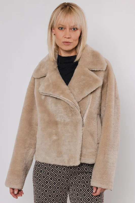 Rino & Pelle Bailo 7002412 Short Faux Fur Jacket Birch Denim Jacket Leather Jacket Suede Jacket Rino & Pelle Bailo 7002412 Short Faux Fur Jacket Birch Denim Jacket Leather Jacket Suede Jacket