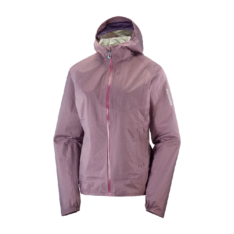 Salomon Women's Bonatti Shell Waterproof Jacket Moonscape Wool Jacket Cashmere Jacket Tweed Jacket