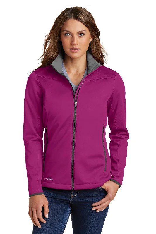 Eddie Bauer Ladies Weather-Resist Soft Shell Jacket. EB539 Front Pockets Side Pockets Patch Pockets Eddie Bauer Ladies Weather-Resist Soft Shell Jacket. EB539 Front Pockets Side Pockets Patch Pockets