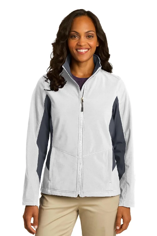Port Authority Ladies Core Colorblock Soft Shell Jacket. L318 Zippered Front Buttoned Front Snap Front Port Authority Ladies Core Colorblock Soft Shell Jacket. L318 Zippered Front Buttoned Front Snap Front