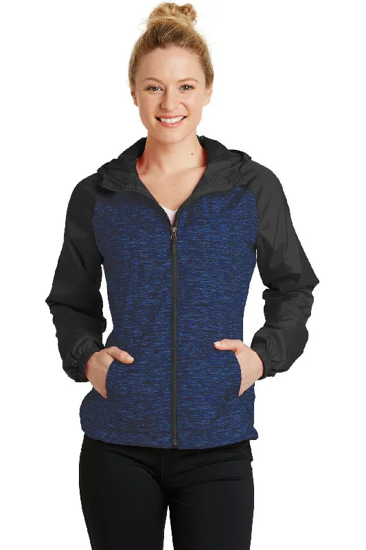Sport-Tek Ladies Heather Colorblock Raglan Hooded Wind Jacket. LST40 Rayon Fabric Velvet Fabric Corduroy Fabric Sport-Tek Ladies Heather Colorblock Raglan Hooded Wind Jacket. LST40 Rayon Fabric Velvet Fabric Corduroy Fabric