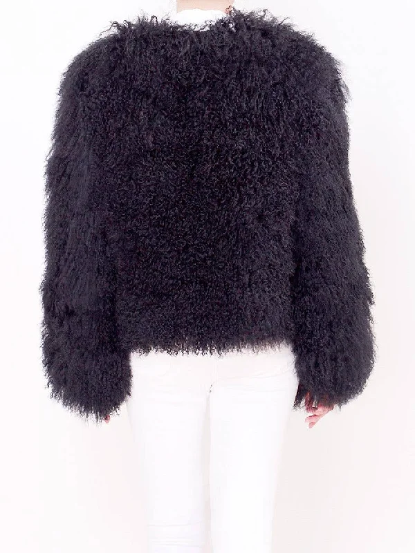 Shearling Jacket Black Trench Coat Raincoat Waterproof Jacket