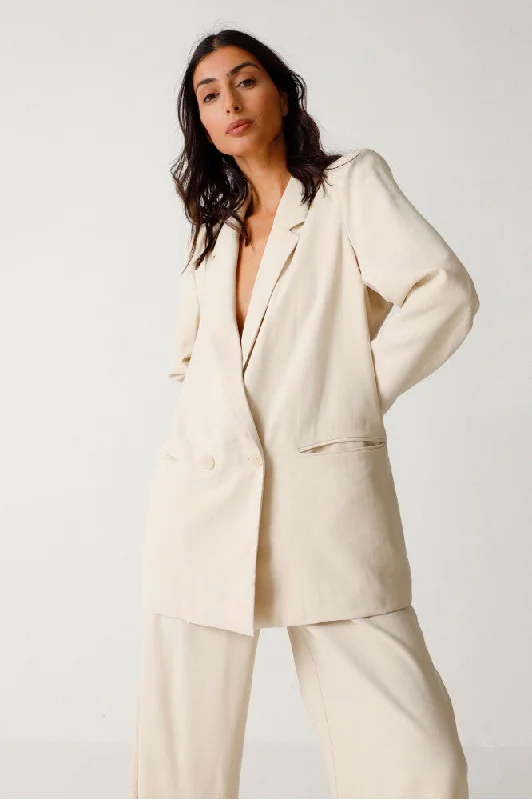 SKFK Atxa jacket 13 cream women Cotton Fabric Linen Fabric Terry Fabric