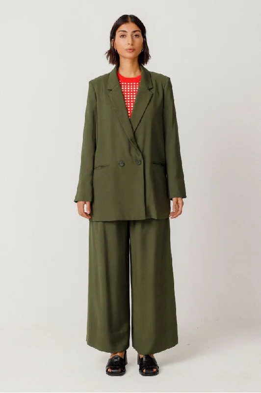 SKFK Atxa jacket GX deep green women Chenille Fabric Brocade Fabric Lace Fabric