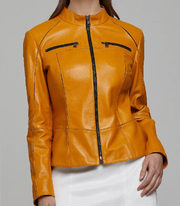 Stella bike Racer Yellow Leather Jacket For Women Faux Fur Fabric Real Fur Fabric Shearling Fabric Stella bike Racer Yellow Leather Jacket For Women Faux Fur Fabric Real Fur Fabric Shearling Fabric