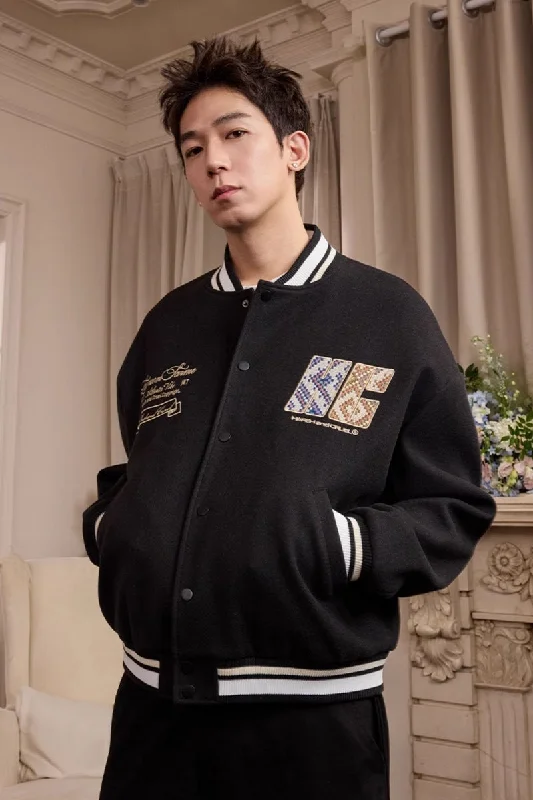 Tribal Script Patch Baseball Jacket Herringbone Jacket Checkered Jacket Solid Jacket Tribal Script Patch Baseball Jacket Herringbone Jacket Checkered Jacket Solid Jacket