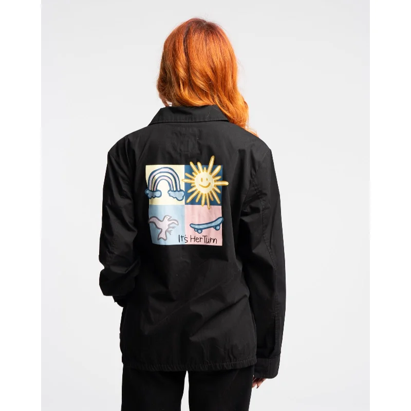 Vans X Skateistan Womens Jacket V-Neck Jacket Boat Neck Jacket Square Neck Jacket