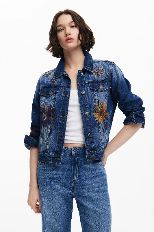 Veste camionneur en jean fleurie Trendy Low-Rise Bootcut Jeans