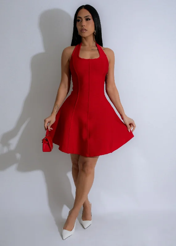 Vivacious Charm Mini Dress Red Classic Striped Mini Dress
