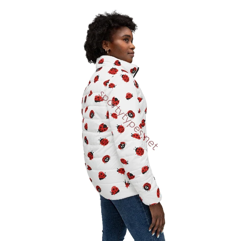 Women’s Ladybug Puffer Jacket Fleece Jacket Down Jacket Feather Jacket