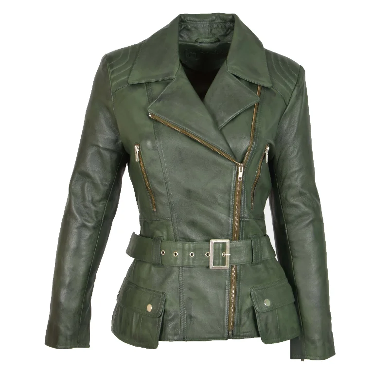 Womens Biker Leather Jacket Slim Fit Cut Hip Length Coat Coco Green Trench Coat Raincoat Waterproof Jacket Womens Biker Leather Jacket Slim Fit Cut Hip Length Coat Coco Green Trench Coat Raincoat Waterproof Jacket