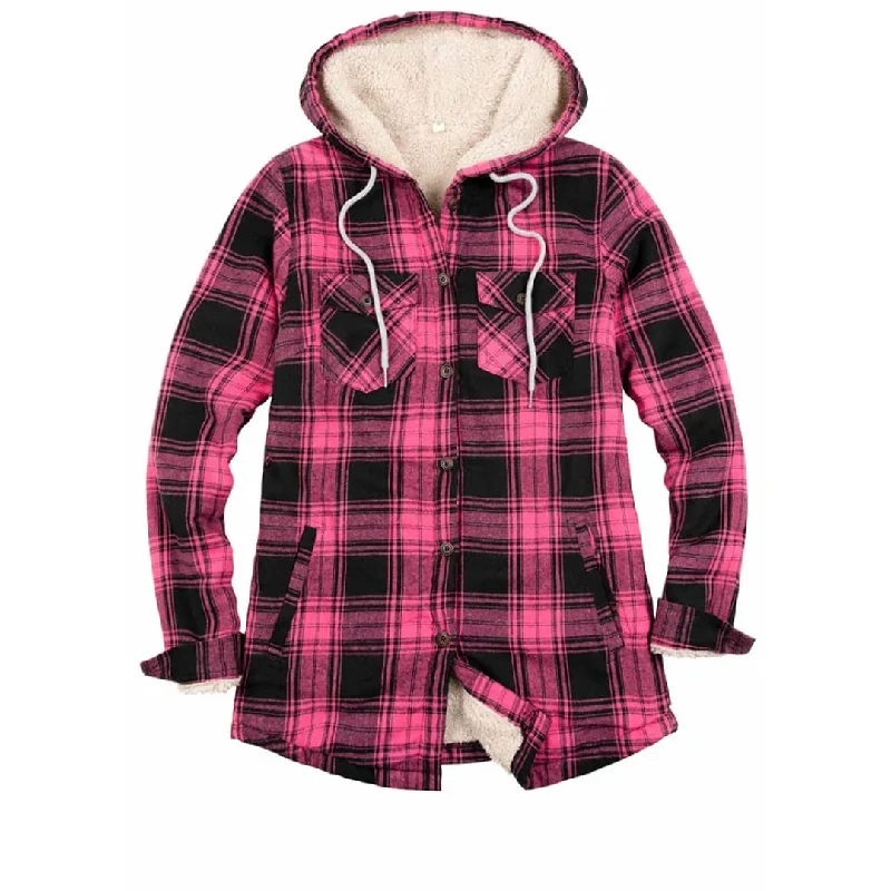 Women's Matching Family Sherpa Lined Pink Flannel Jacket with Hood Denim Jacket Leather Jacket Suede Jacket Women's Matching Family Sherpa Lined Pink Flannel Jacket with Hood Denim Jacket Leather Jacket Suede Jacket