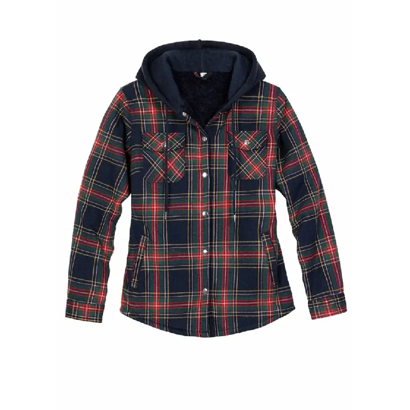 Women's Sherpa-Lined Snap Button Flannel Jacket with Fleece Hood Lace Jacket Ribbed Jacket Sequined Jacket Women's Sherpa-Lined Snap Button Flannel Jacket with Fleece Hood Lace Jacket Ribbed Jacket Sequined Jacket
