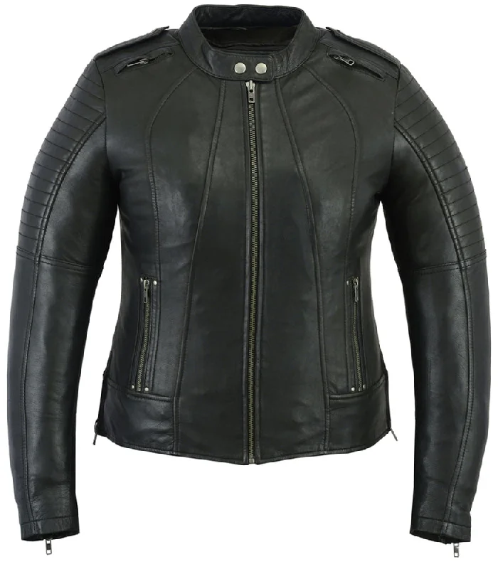 Women's Updated Biker Style Jacket Anorak Shell Jacket Lightweight Jacket