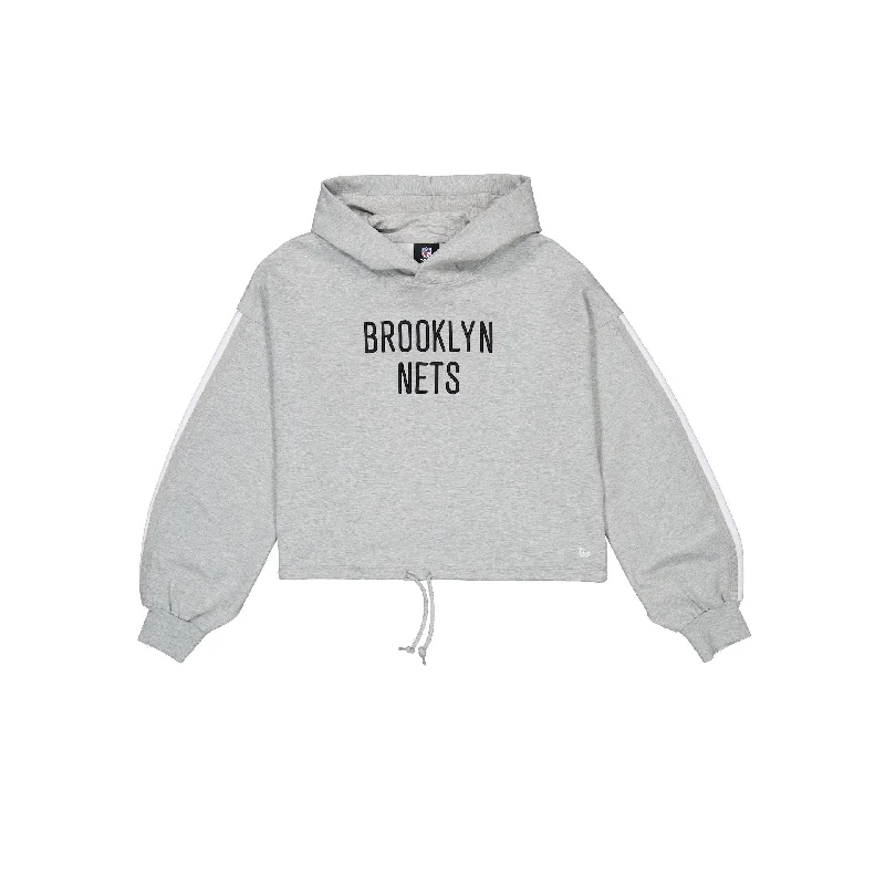 Brooklyn Nets Gray Logo Select Women's Hoodie Hoodie with Double Zipper Versatile Adjustable Brooklyn Nets Gray Logo Select Women's Hoodie Hoodie with Double Zipper Versatile Adjustable