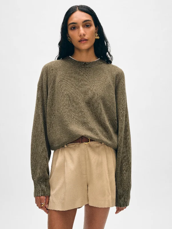 Cashmere Easy Sweatshirt Hoodie with Hem Drawcord Adjustable Customizable