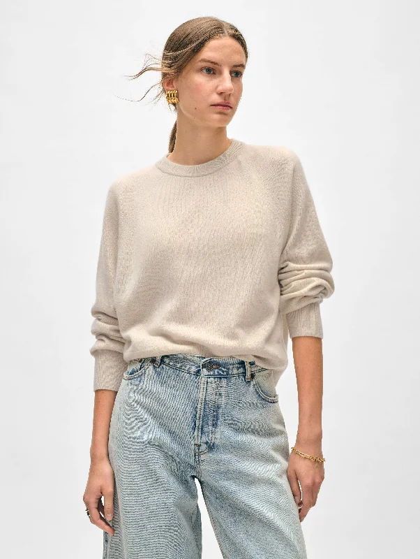 Cashmere Easy Sweatshirt Hoodie with Hem Elastic Stretchable Comfortable