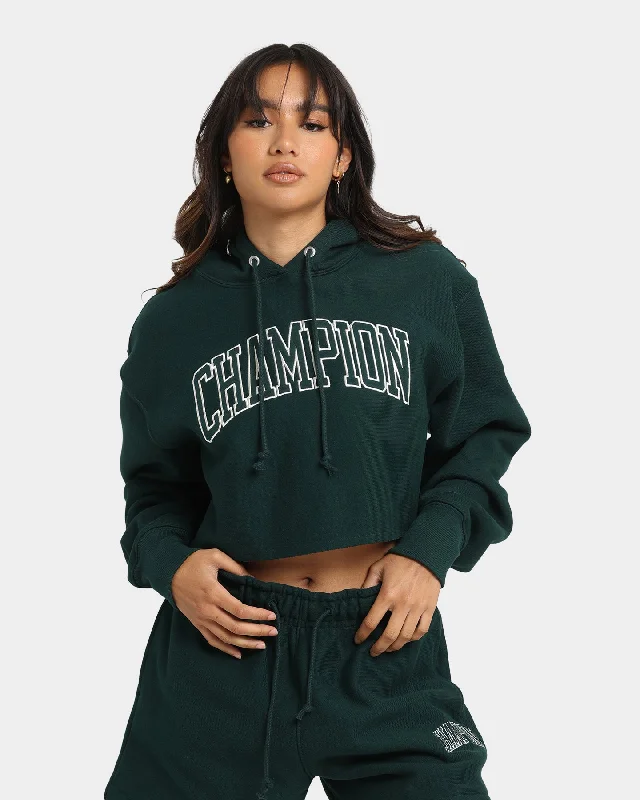 Champion Women's Reverse Weave Cropped Hoodie Mid Field Hoodie with Full-Zip Functional Layering Champion Women's Reverse Weave Cropped Hoodie Mid Field Hoodie with Full-Zip Functional Layering