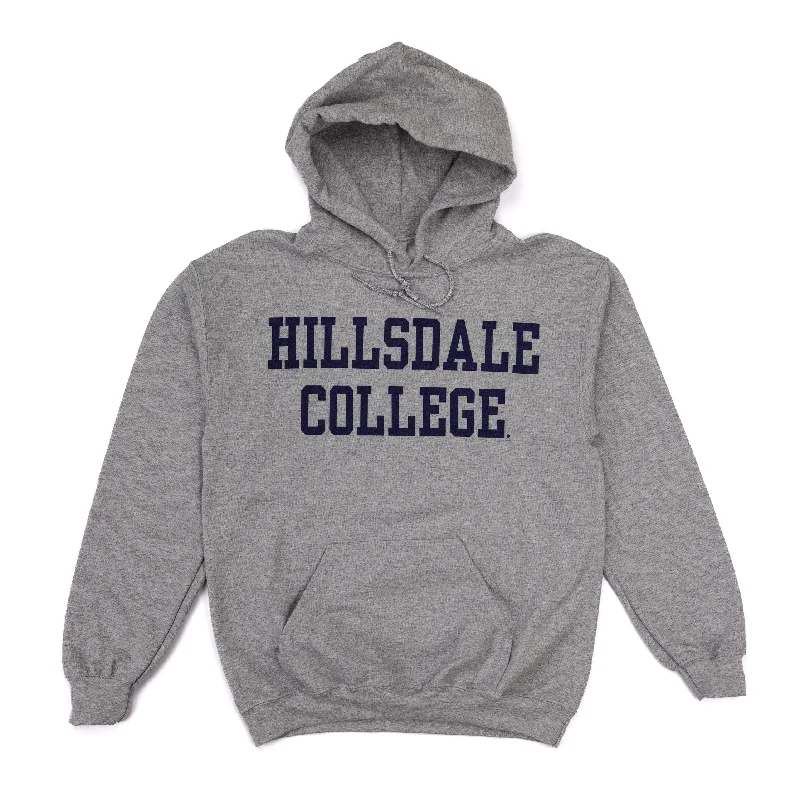 Classic Gray Hoodie Hoodie with Distressed Vintage Worn