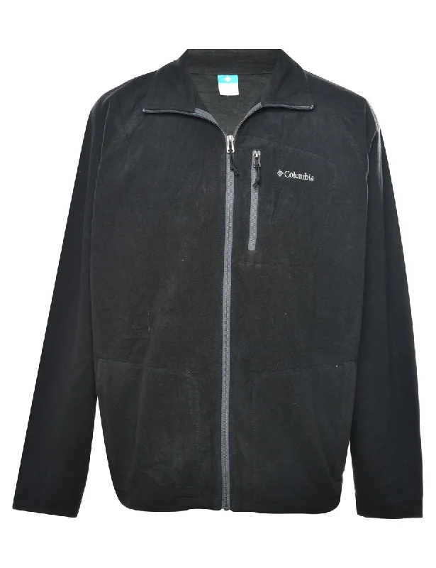 Columbia Fleece Sweatshirt - L Hoodie with Drawcord Adjustable Secure