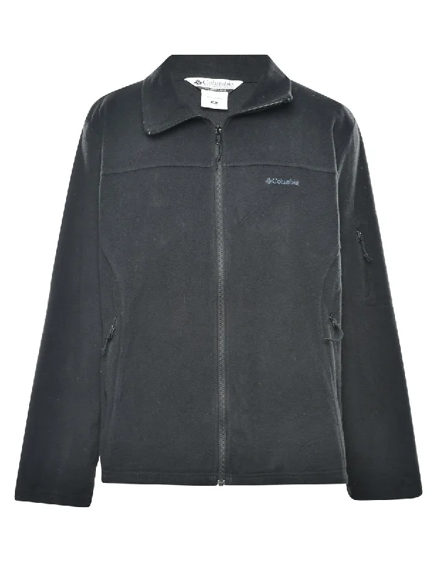 Columbia Fleece Sweatshirt - XL Hoodie with Hem Patch Decorative Personalized