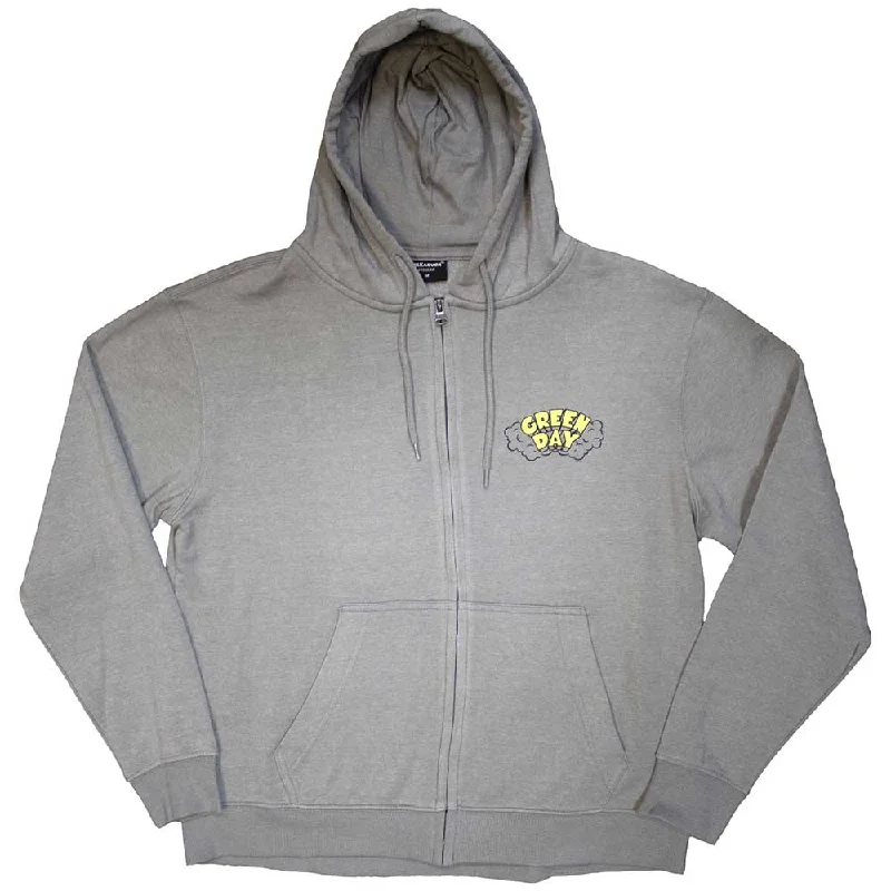 Green Day | Official Band Zipped Hoodie | Longview Doodle (Back Print) Zip Hoodie Drawstring Kangaroo Pocket Green Day | Official Band Zipped Hoodie | Longview Doodle (Back Print) Zip Hoodie Drawstring Kangaroo Pocket