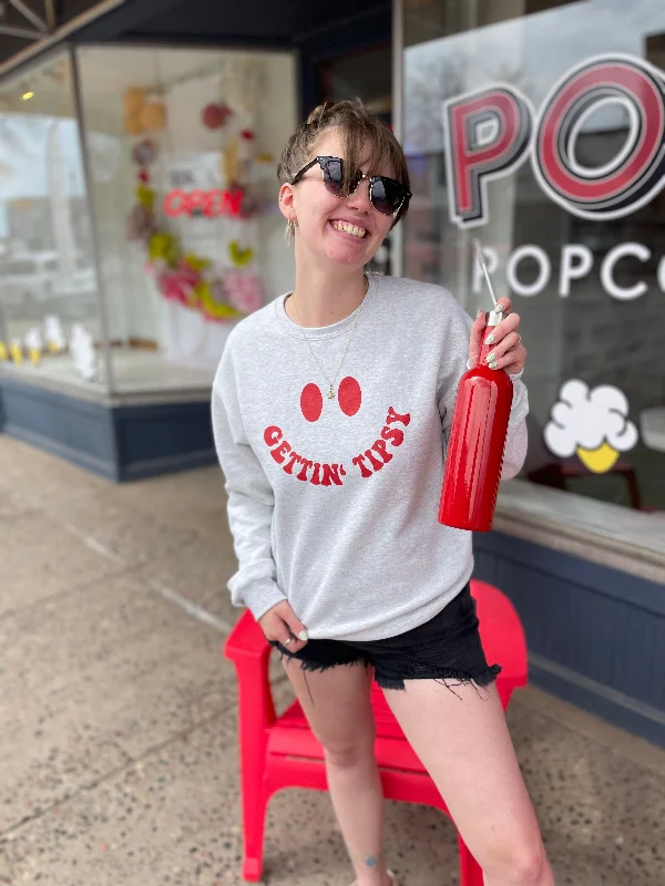"Gettin' Tipsy Lake Crewneck Graphic Sweatshirt Hoodie with Applique Textured Unique "Gettin' Tipsy Lake Crewneck Graphic Sweatshirt Hoodie with Applique Textured Unique