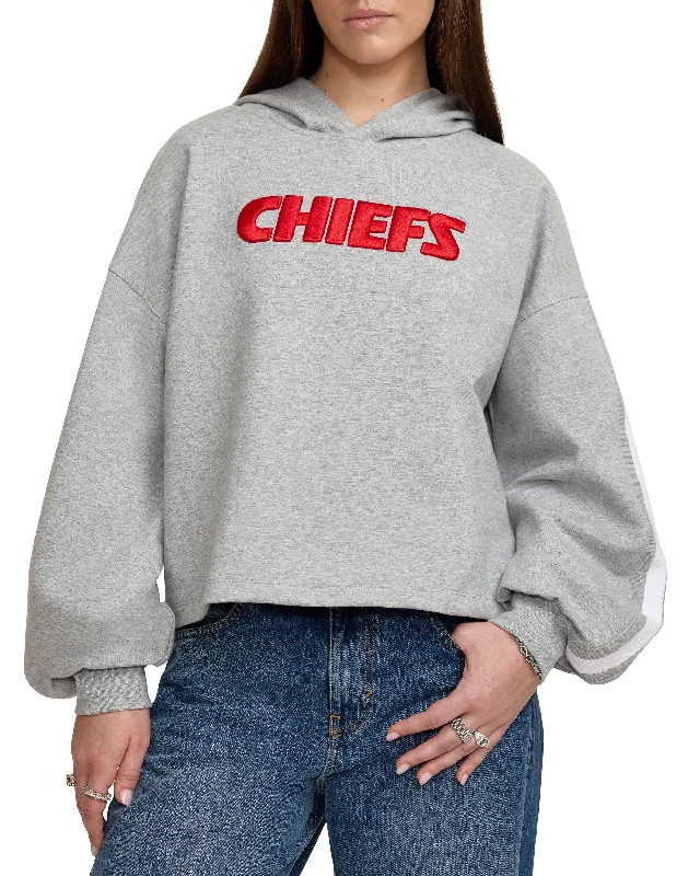 Kansas City Chiefs Gray Logo Select Women's Hoodie Hoodie with Oversized Fit Loose Comfortable Kansas City Chiefs Gray Logo Select Women's Hoodie Hoodie with Oversized Fit Loose Comfortable