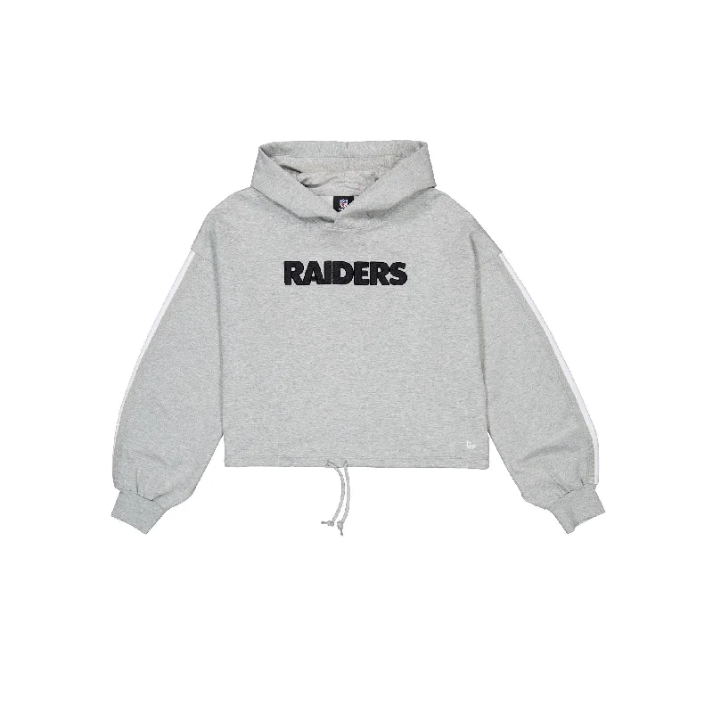 Las Vegas Raiders Gray Logo Select Women's Hoodie Hoodie with Elastic Cuffs Stretchable Comfortable Las Vegas Raiders Gray Logo Select Women's Hoodie Hoodie with Elastic Cuffs Stretchable Comfortable