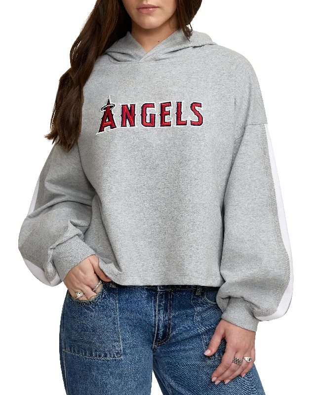 Los Angeles Angels Gray Logo Select Women's Hoodie Hoodie with Tie-Dye Psychedelic Retro Los Angeles Angels Gray Logo Select Women's Hoodie Hoodie with Tie-Dye Psychedelic Retro