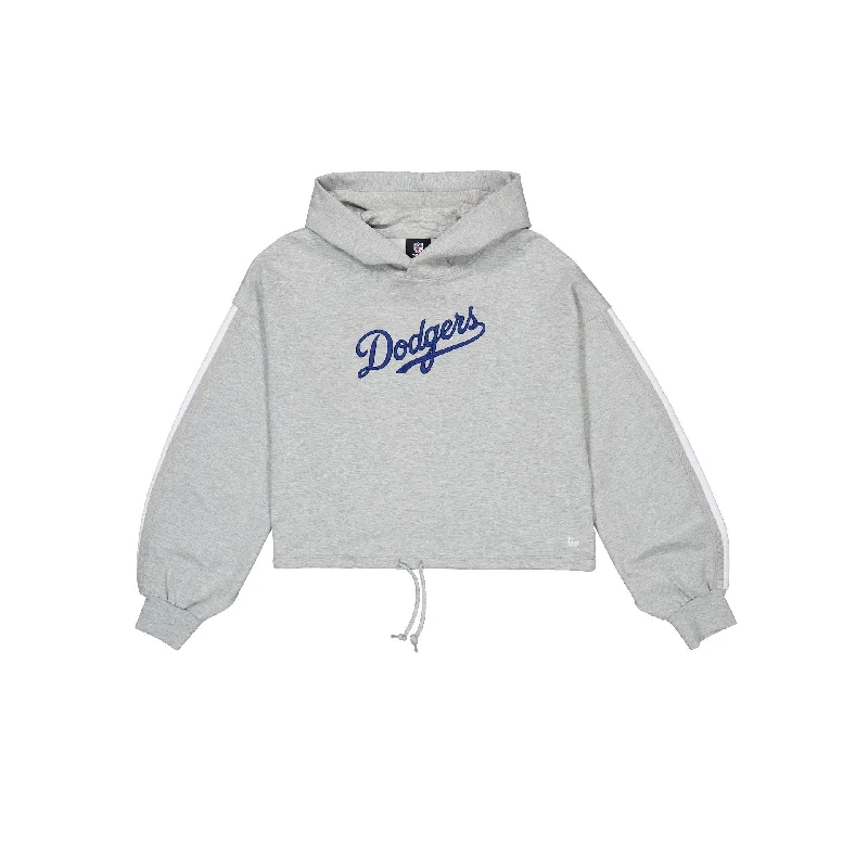 Los Angeles Dodgers Gray Logo Select Women's Hoodie Hoodie with Contrast Stitching Detailed Premium Los Angeles Dodgers Gray Logo Select Women's Hoodie Hoodie with Contrast Stitching Detailed Premium