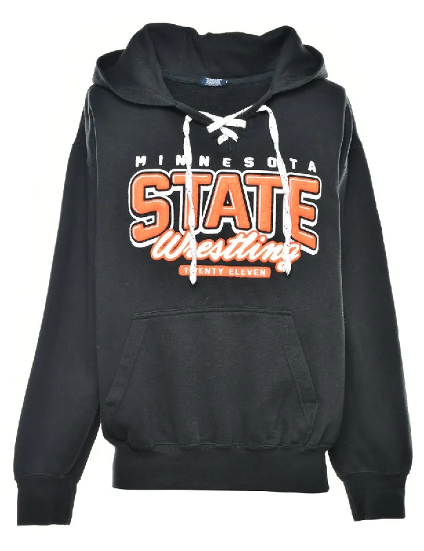 Minnesota State Printed Hoodie - M Hoodie with Hem Lace Feminine Delicate