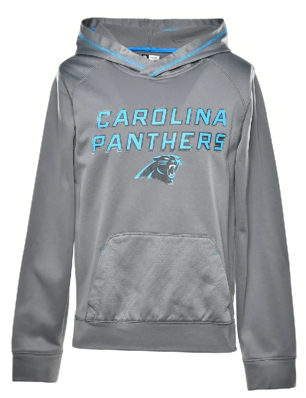 NFL Hooded Sports Sweatshirt - S Hoodie with Hem Fringe Bohemian Relaxed