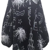 NYE Metallic Sweatshirt Hoodie with Relaxed Fit Easy Casual