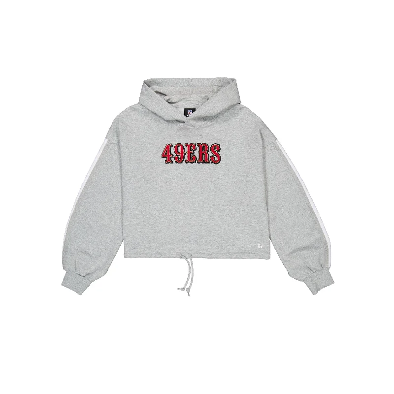 San Francisco 49ers Gray Logo Select Women's Hoodie Hoodie with Ribbed Neckline Snug Warm San Francisco 49ers Gray Logo Select Women's Hoodie Hoodie with Ribbed Neckline Snug Warm
