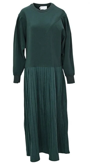 Seam Detailed Sweatshirt Top Dress Hoodie with Zipper Placket Modern Functional