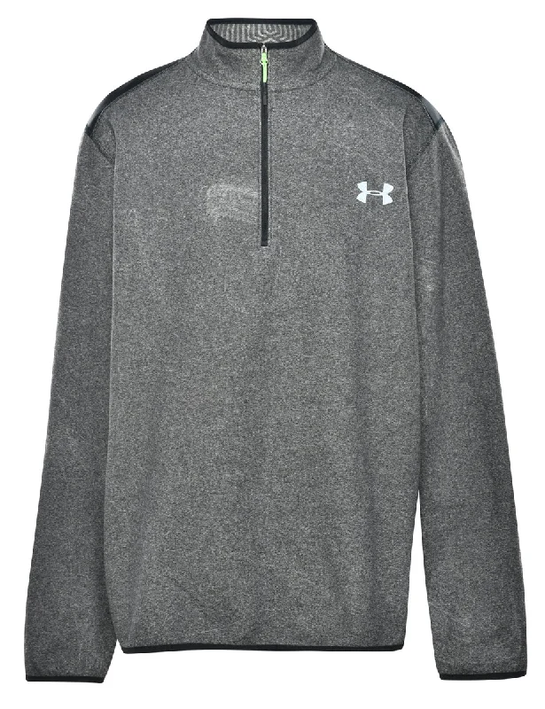 Under Armour Plain Sweatshirt - XL Hoodie with Hem Applique Textured Unique