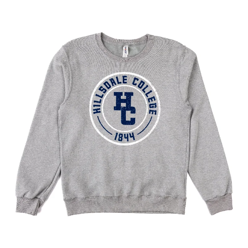 Vintage Hillsdale College Sweatshirt Hoodie with Bell Sleeves Flared Feminine