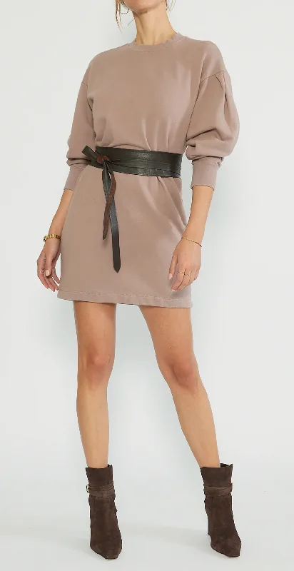 Viola Sweatshirt Dress**FINAL SALE** Hoodie with Hidden Zipper Minimalist Clean