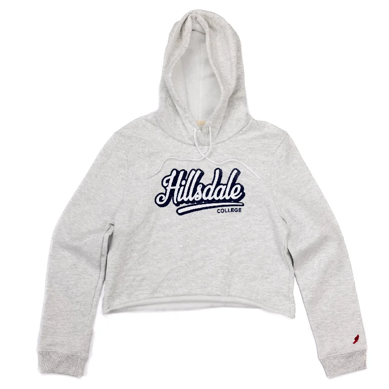 1636 Cropped Hoodie Hoodie with Slit Hem Functional Movement