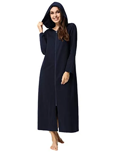 Zexxxy Women Lightweight Robes Hoodie Long Sleeve Zipper Kimono with Pockets Hoodie with Raglan Sleeves Sporty Comfortable Zexxxy Women Lightweight Robes Hoodie Long Sleeve Zipper Kimono with Pockets Hoodie with Raglan Sleeves Sporty Comfortable